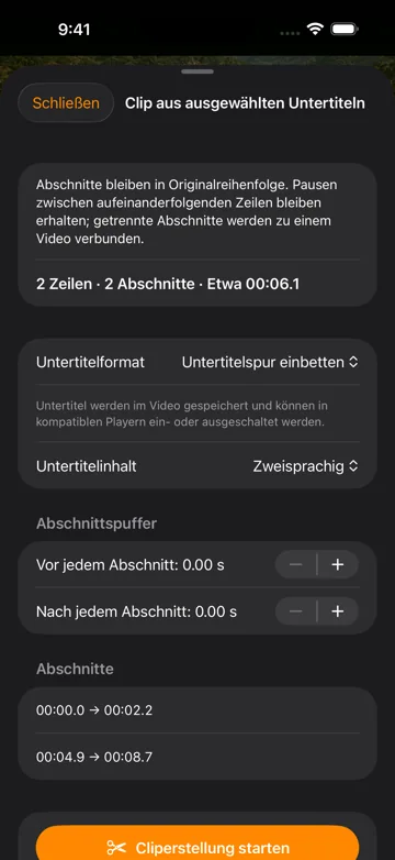Untertitel prüfen und bearbeiten