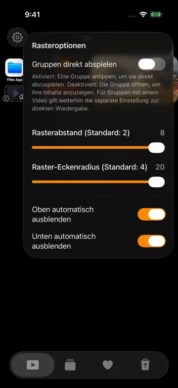 Nachher: Abstand 8, Ecken 20