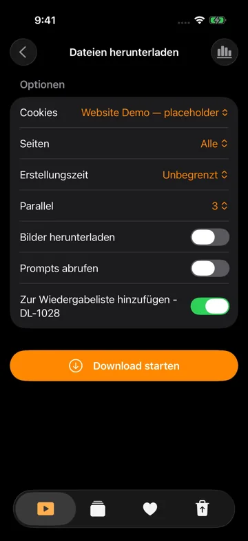 Konfiguration in GPlayer importieren