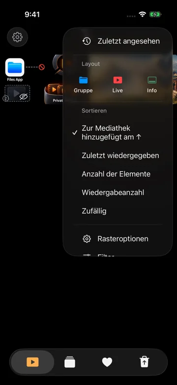 Große Mediathek organisieren