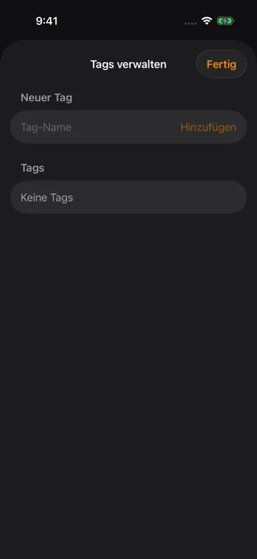 Tags verwalten