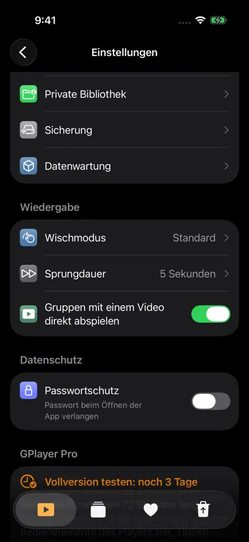 Zugriff auf die Mediathek schützen