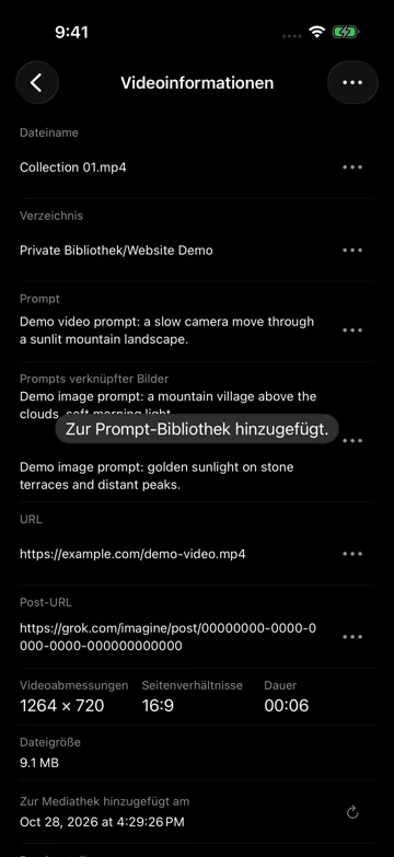 Zur Prompt-Bibliothek hinzugefügt.