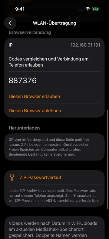 Browser freigeben