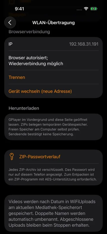 Unterbrechen, aufräumen und wiederherstellen