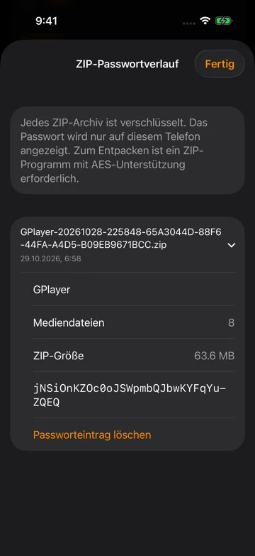 ZIP-Passwort finden und Sicherung prüfen