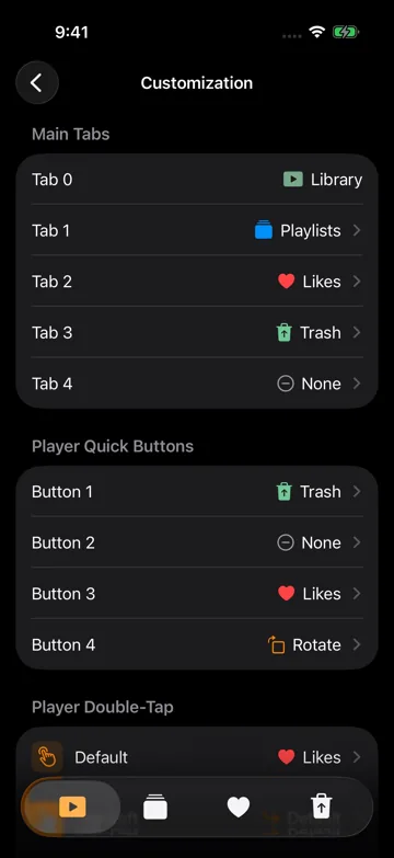 Player Quick Buttons