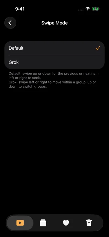 Swipe Mode