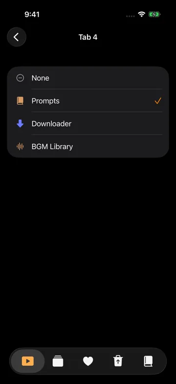 Main Tabs