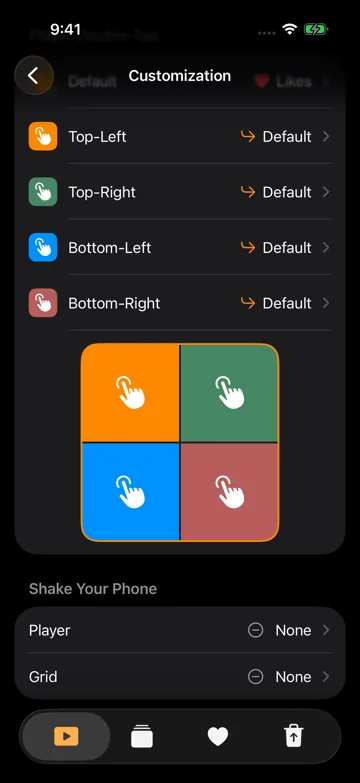 Double-Tap Regions
