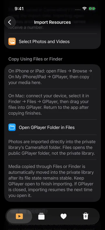 Import from Photos