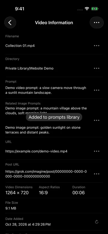 Added to prompts library