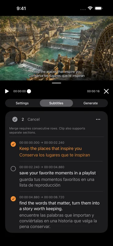 Review and Edit Subtitles