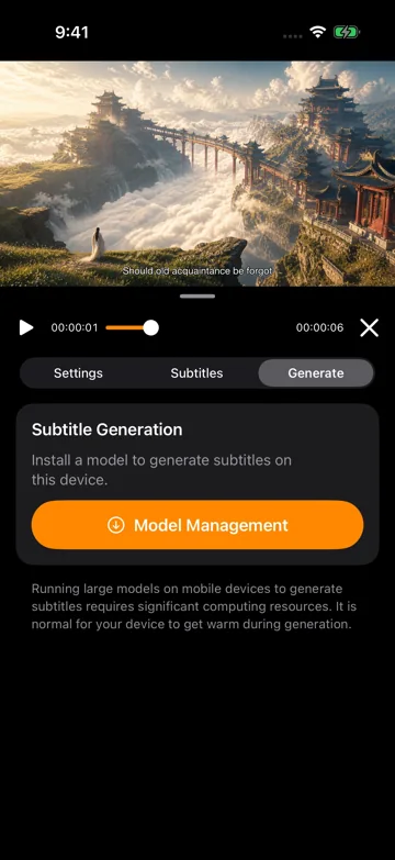Generate Subtitles and Follow Progress