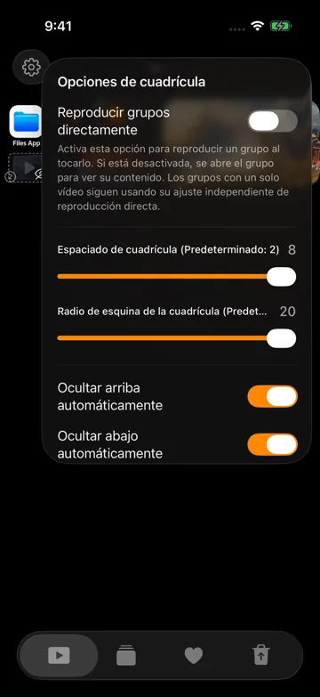 Después: espaciado 8, esquinas 20