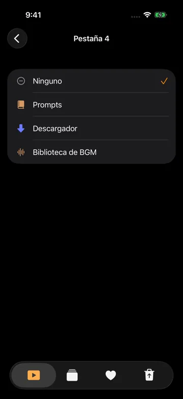 Pestañas principales