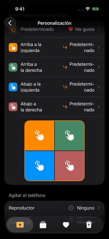 Regiones de doble toque