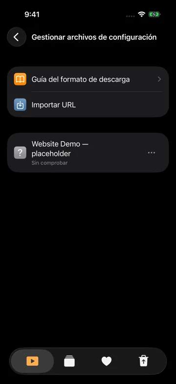 Guía del formato de descarga