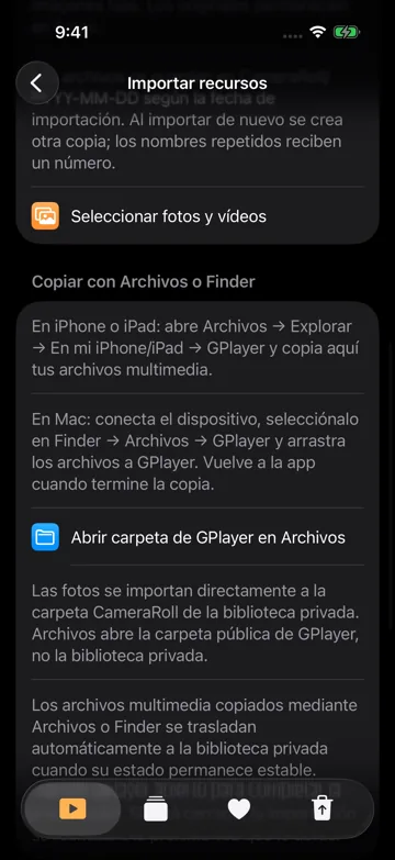 Importar desde Fotos