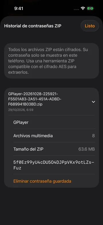 Consulta la contraseña y verifica la copia