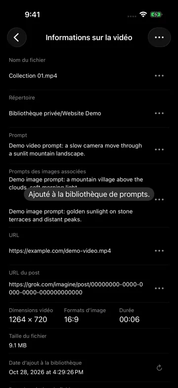 Ajouté à la bibliothèque de prompts.