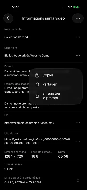 Enregistrer le prompt