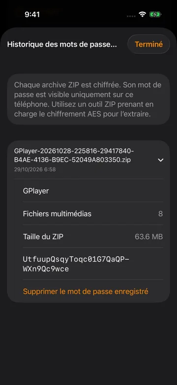 Retrouver le mot de passe et vérifier la sauvegarde