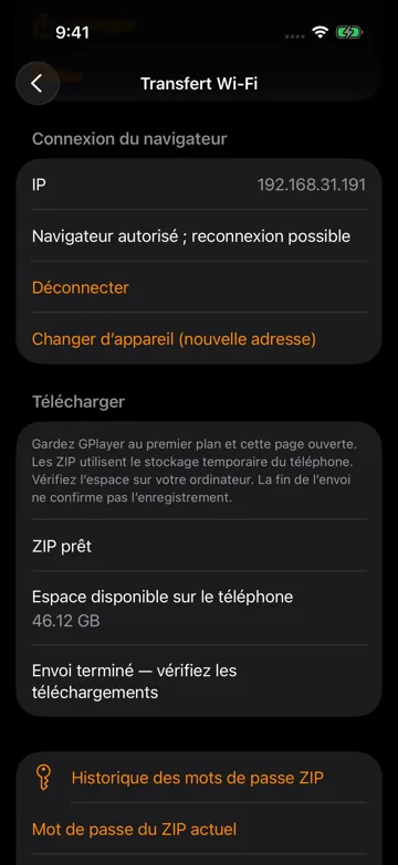 Retrouver le mot de passe et vérifier la sauvegarde