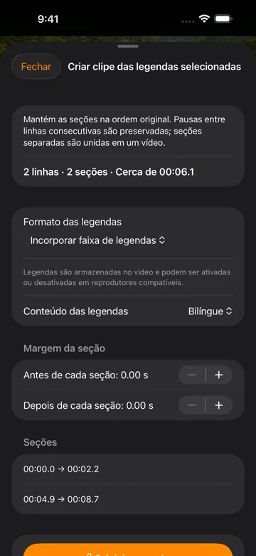 Revisar e editar legendas