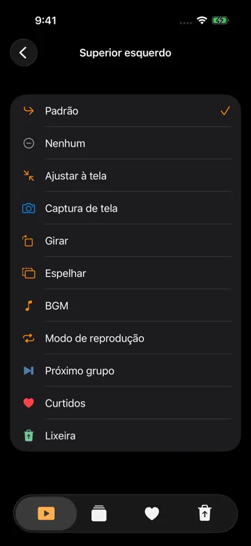 Toque duplo no reprodutor