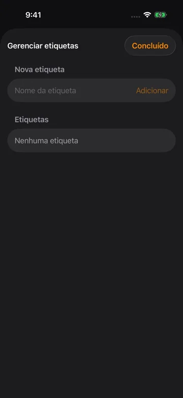 Gerenciar etiquetas