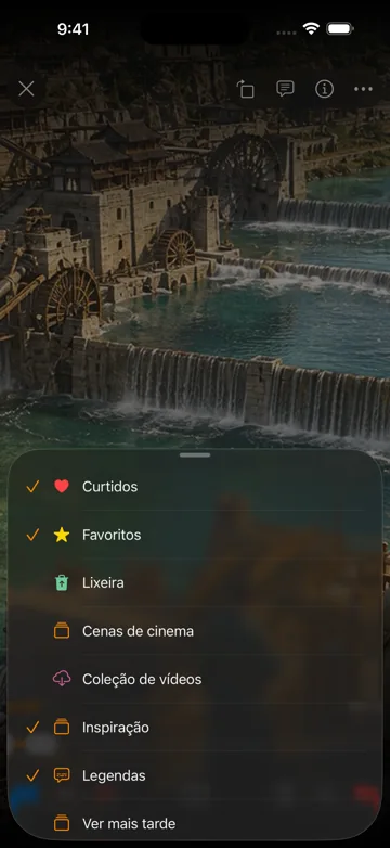 Selecionar vídeos