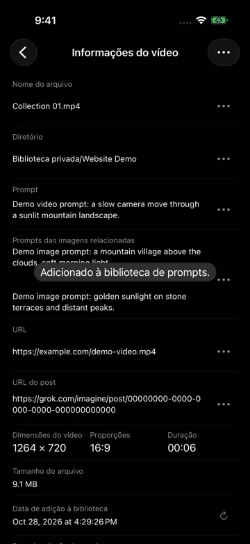 Adicionado à biblioteca de prompts.