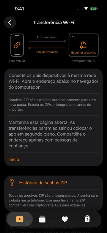 Transferência Wi-Fi