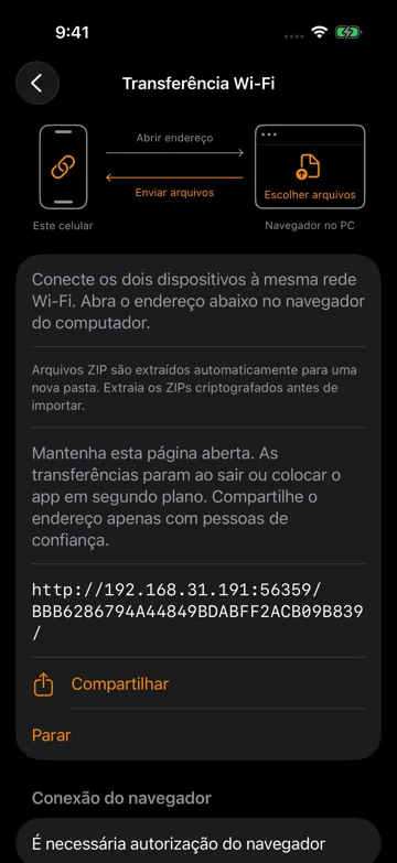 Conecte o telefone e o computador
